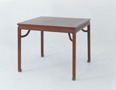 图片[1]-Yellow pear wood square table-China Archive